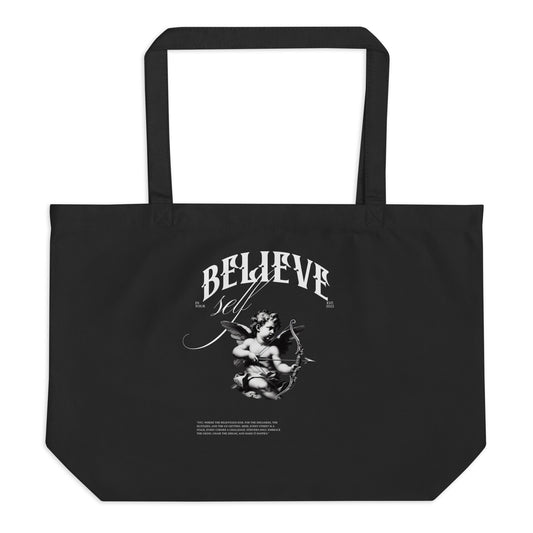 Believe in YOURSELF Large Organic Tote Bag